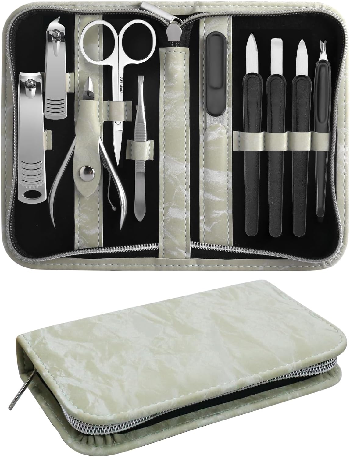 SOPOLISE Manicure Pedicure Set, Nail Clipper Set 10-Piece Set Pro