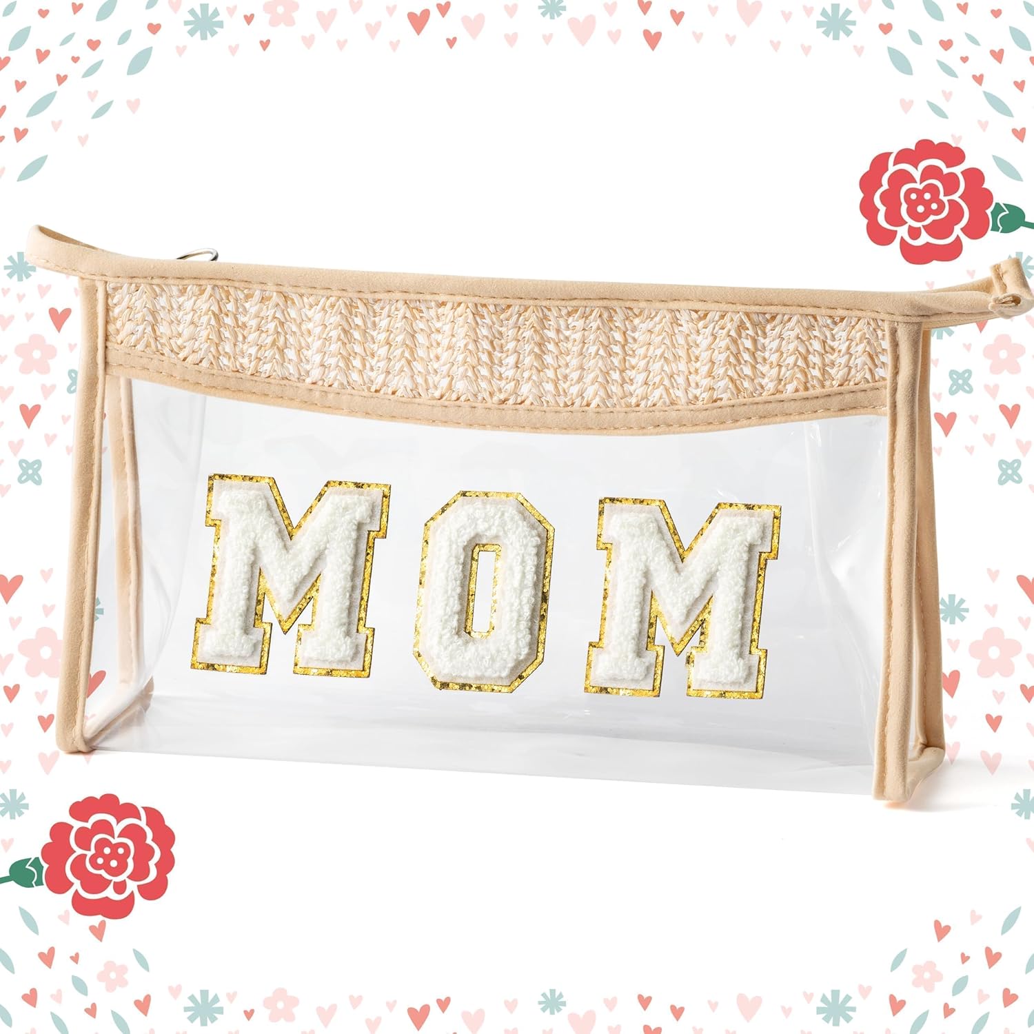 Belanttega Mother’s Day Cosmetic Bag – Summer Boho Patch MOM Chen
