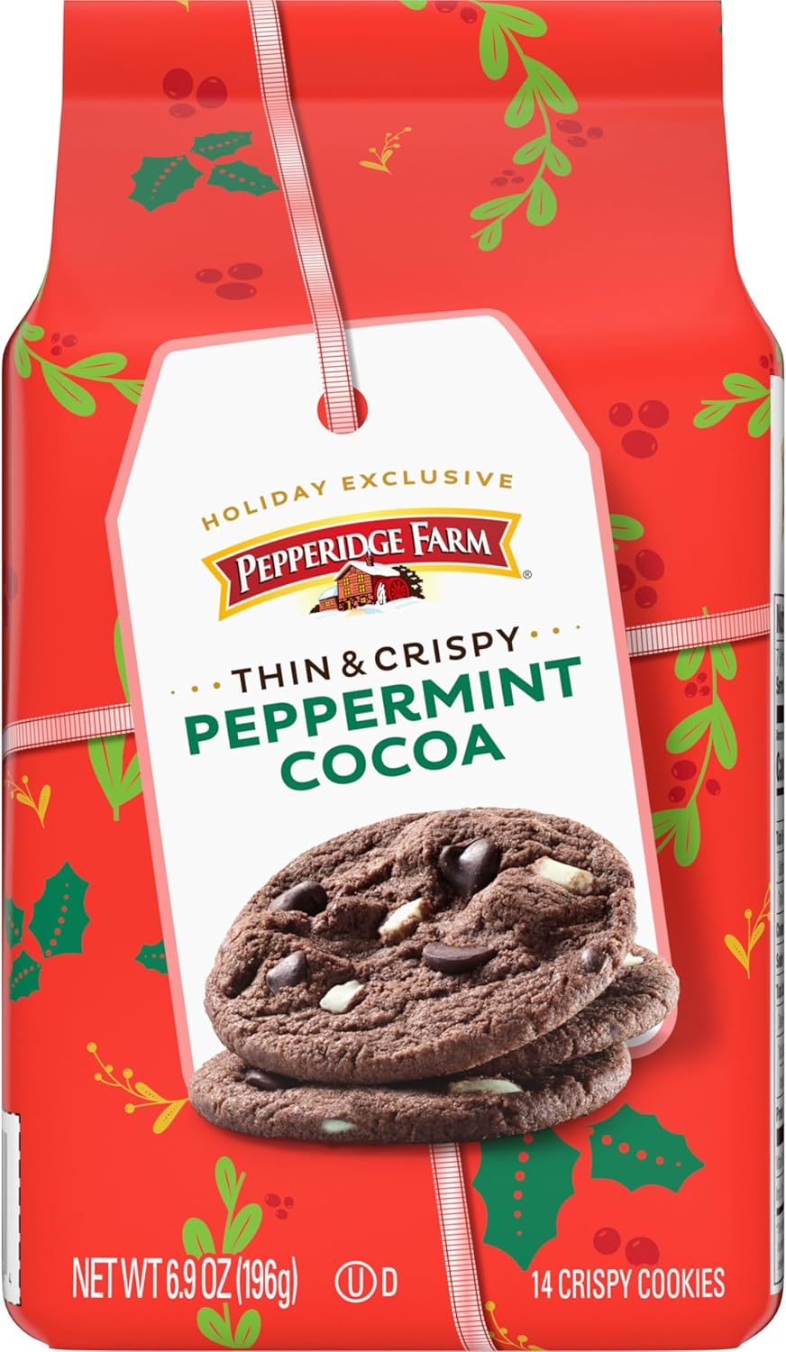 Pepperidge Farm Thin & Crispy Peppermint Cocoa Cookies, 6.9  deal at Amazon