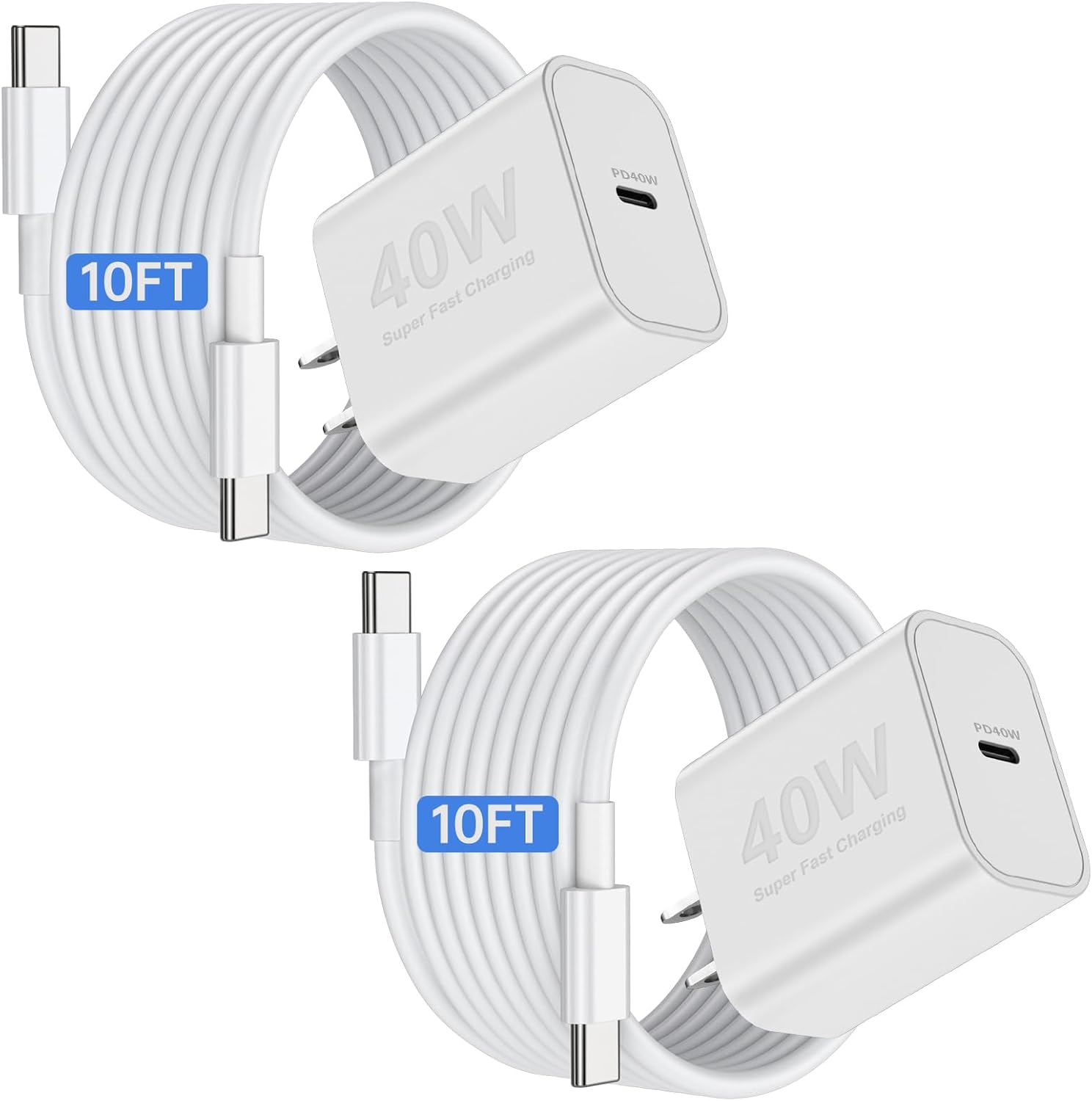 iPhone 17 16 15 Pro Max Charger Fast Charging, 2Pack 40W USB C Ch