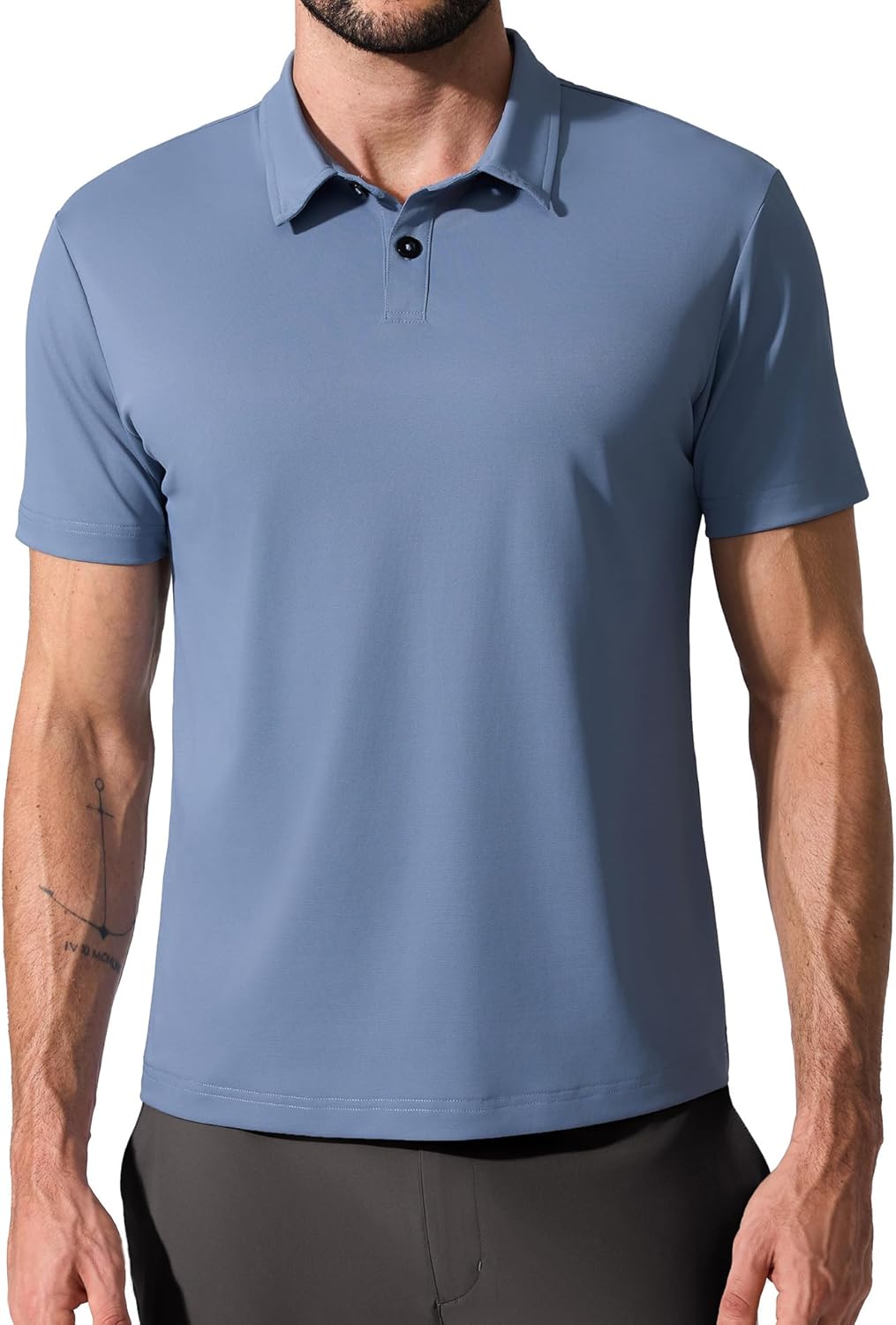 BRXL Golf Polo Shirts for Men Stretchy Quick Dry Breathable Moist