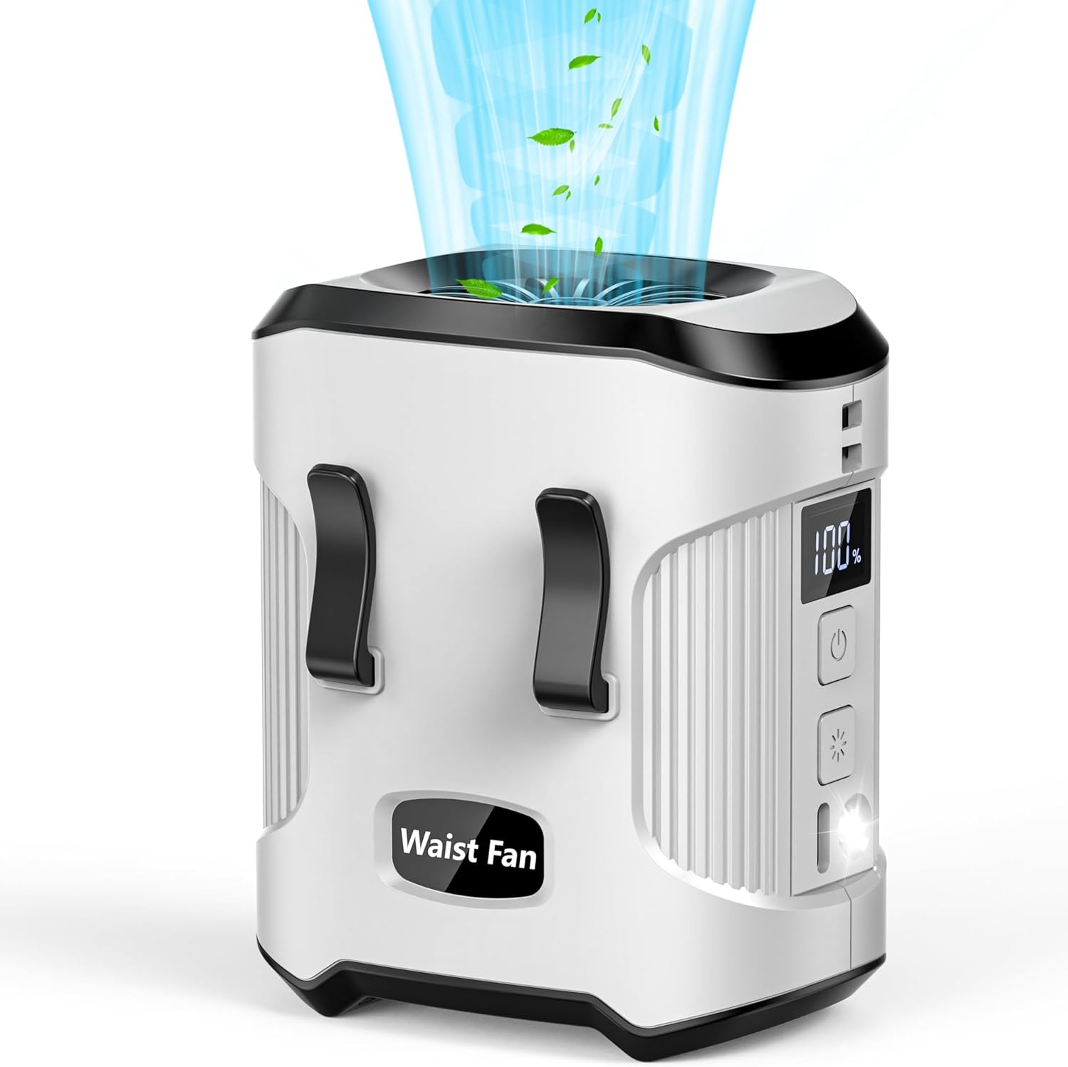 Sunoony Waist Fan Clip on Shirt Belt Body Wearable Hand-Free Rech