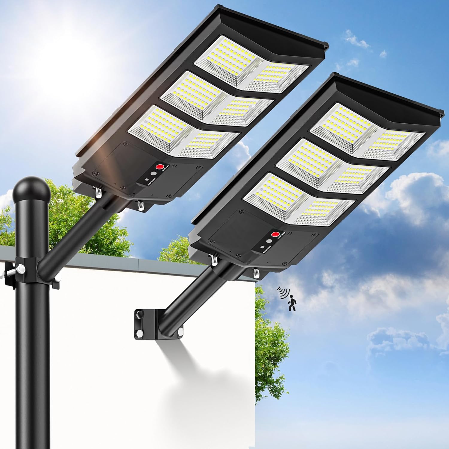 OKPRO 6000W Solar Lights Outdoor 6500K Solar Street Lights O deal at Amazon