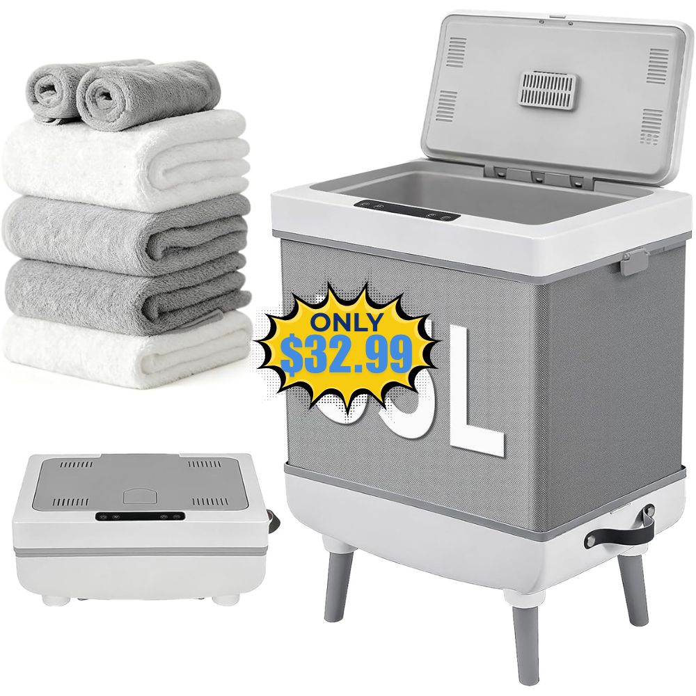 IPOW Foldable Towel Warmer 35L Large Deal: Save 50%