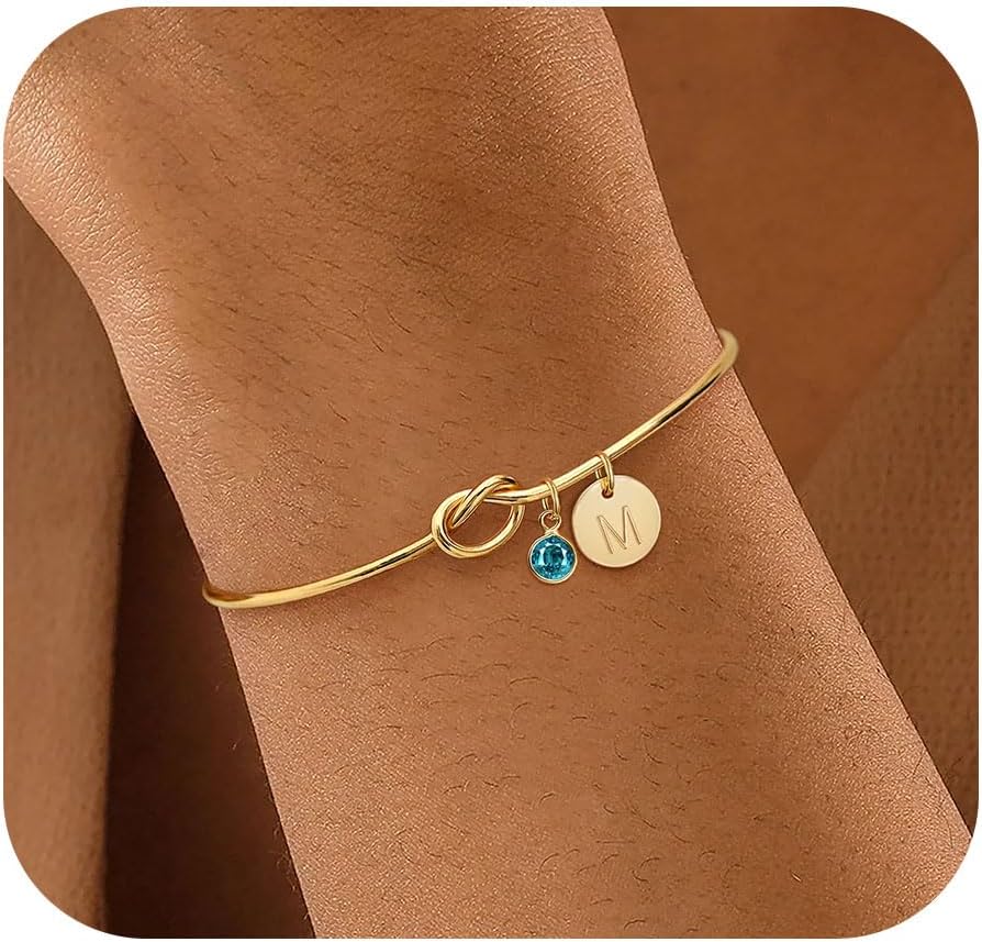 KAERUN Gold Initial Birthstone Bracelets for Women, 313K Gol deal at Amazon