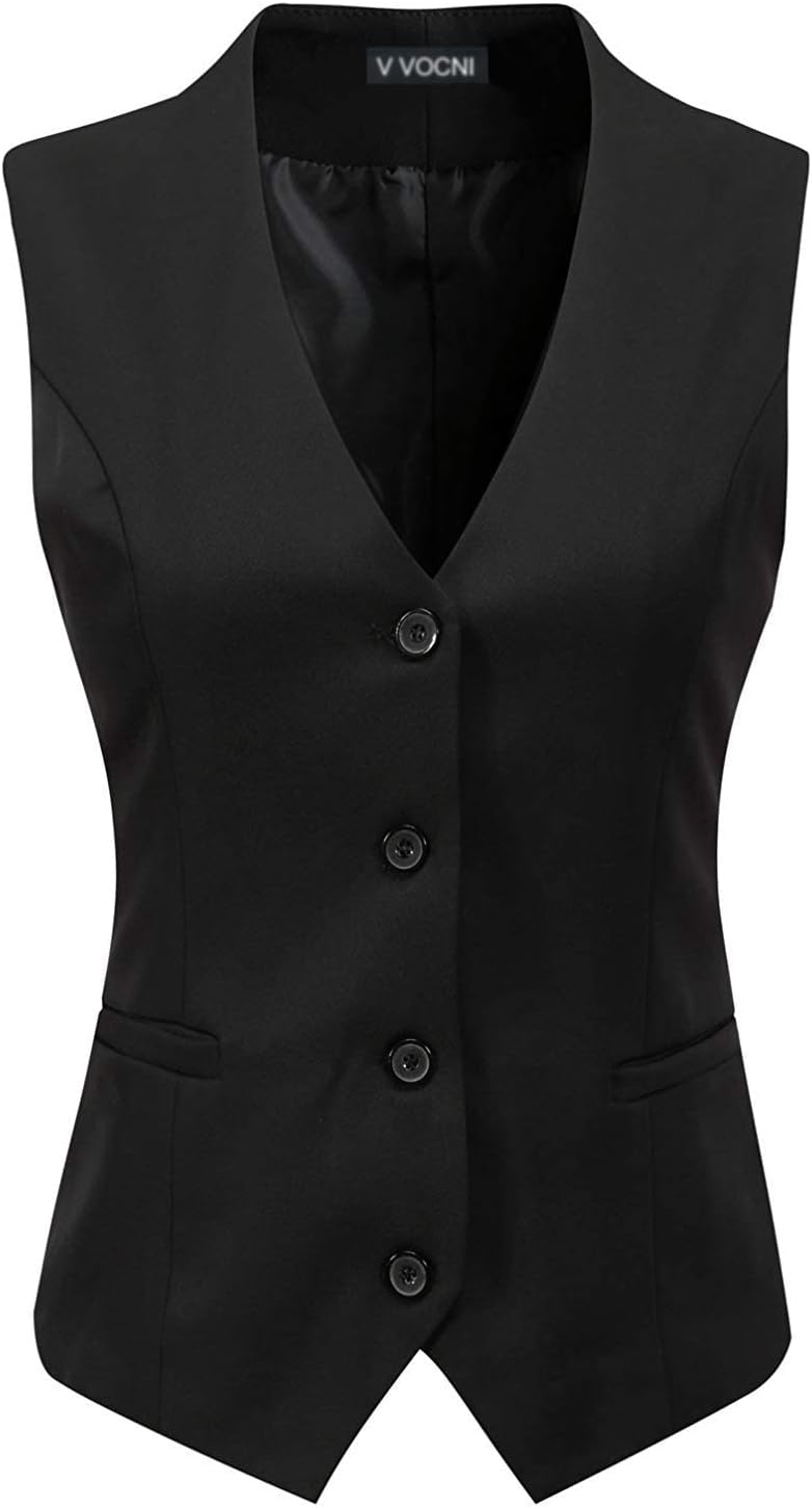 Vocni Women's Fully Lined 4 Button V-Neck Economy Dressy Sui deal at Amazon