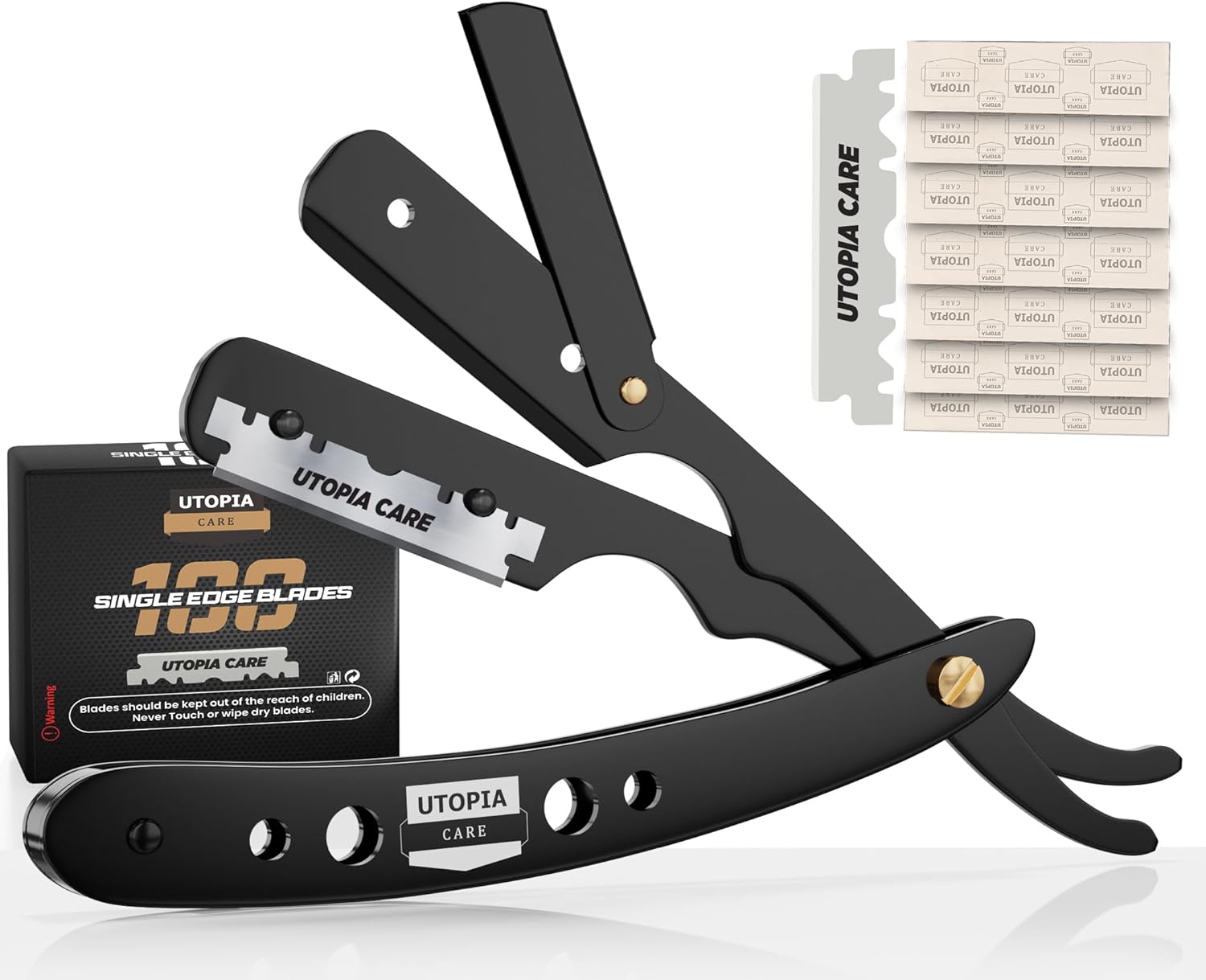 Utopia Care Professional Straight Razor for Men, Barber Stra deal at Amazon
