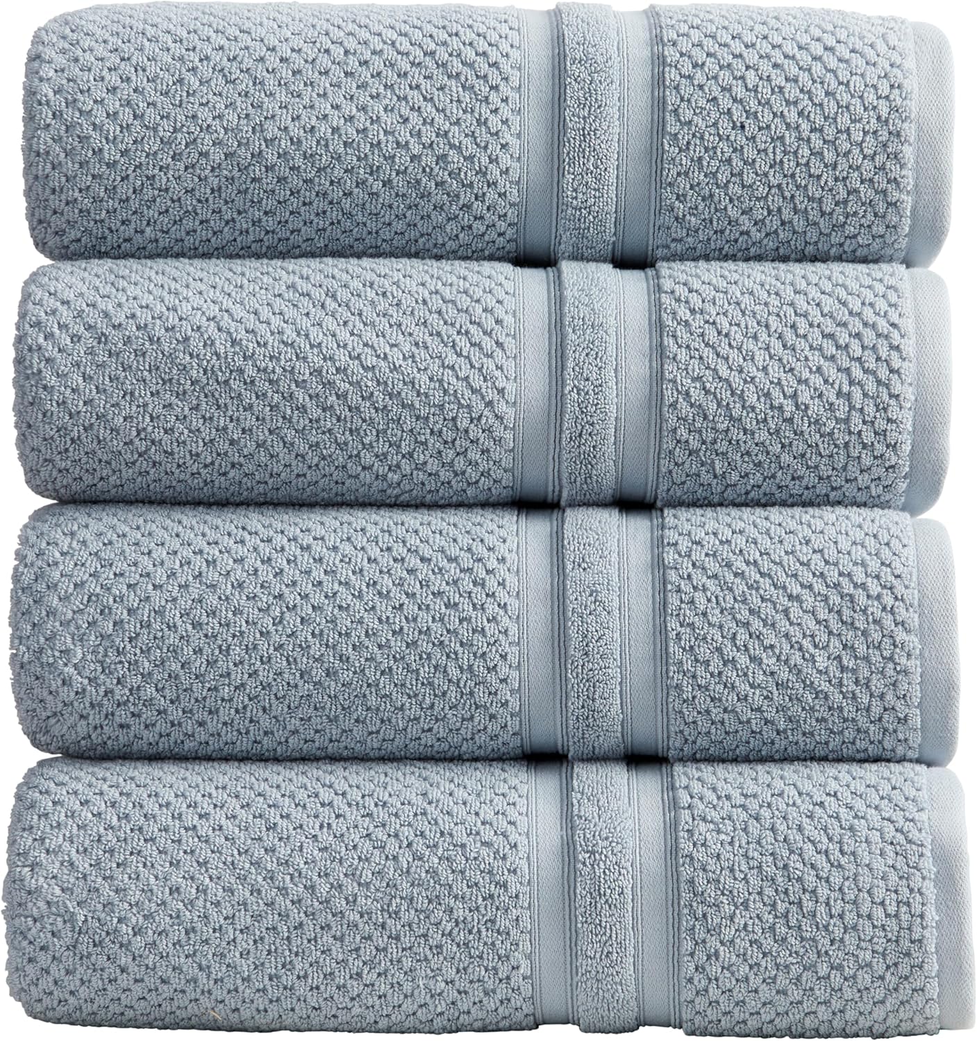 Springtree Home Blue Bath Towels Set of 4 | Popcorn Textured deal at Amazon