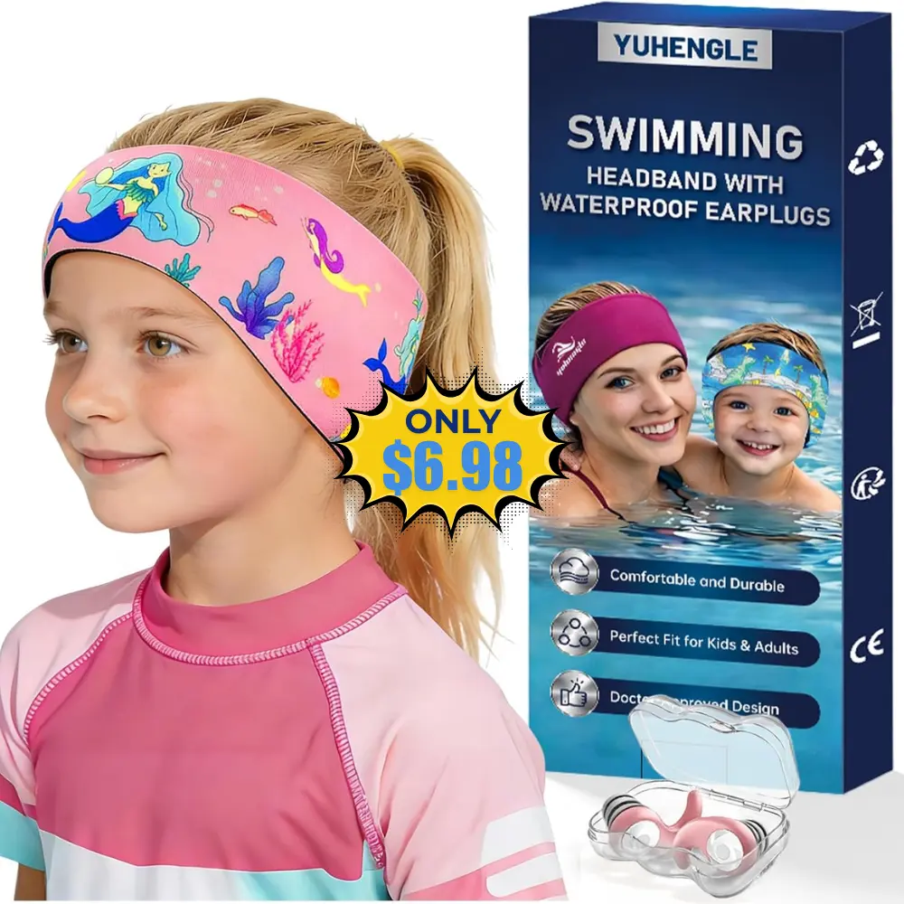 Kids Swimming Headband & Ear Plugs