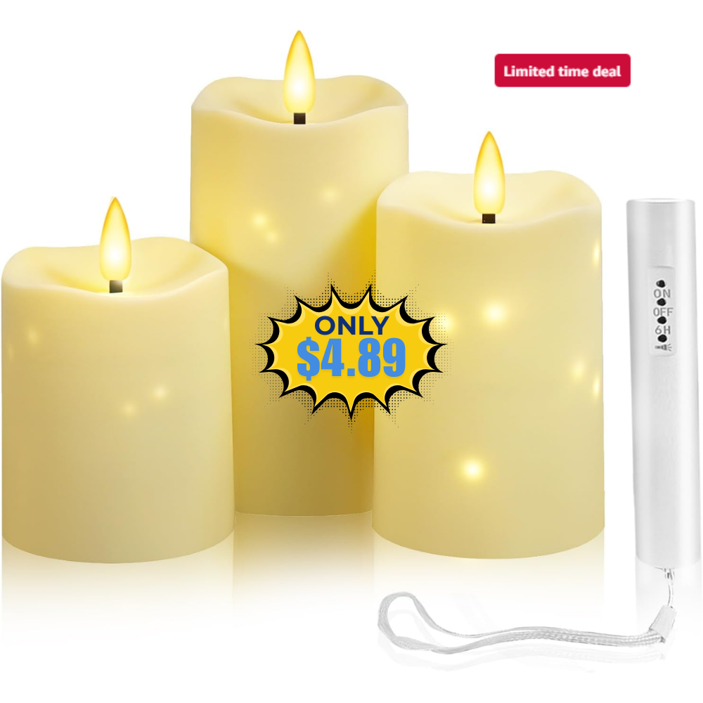 Flameless Candles Embeded Twinkle Starlight