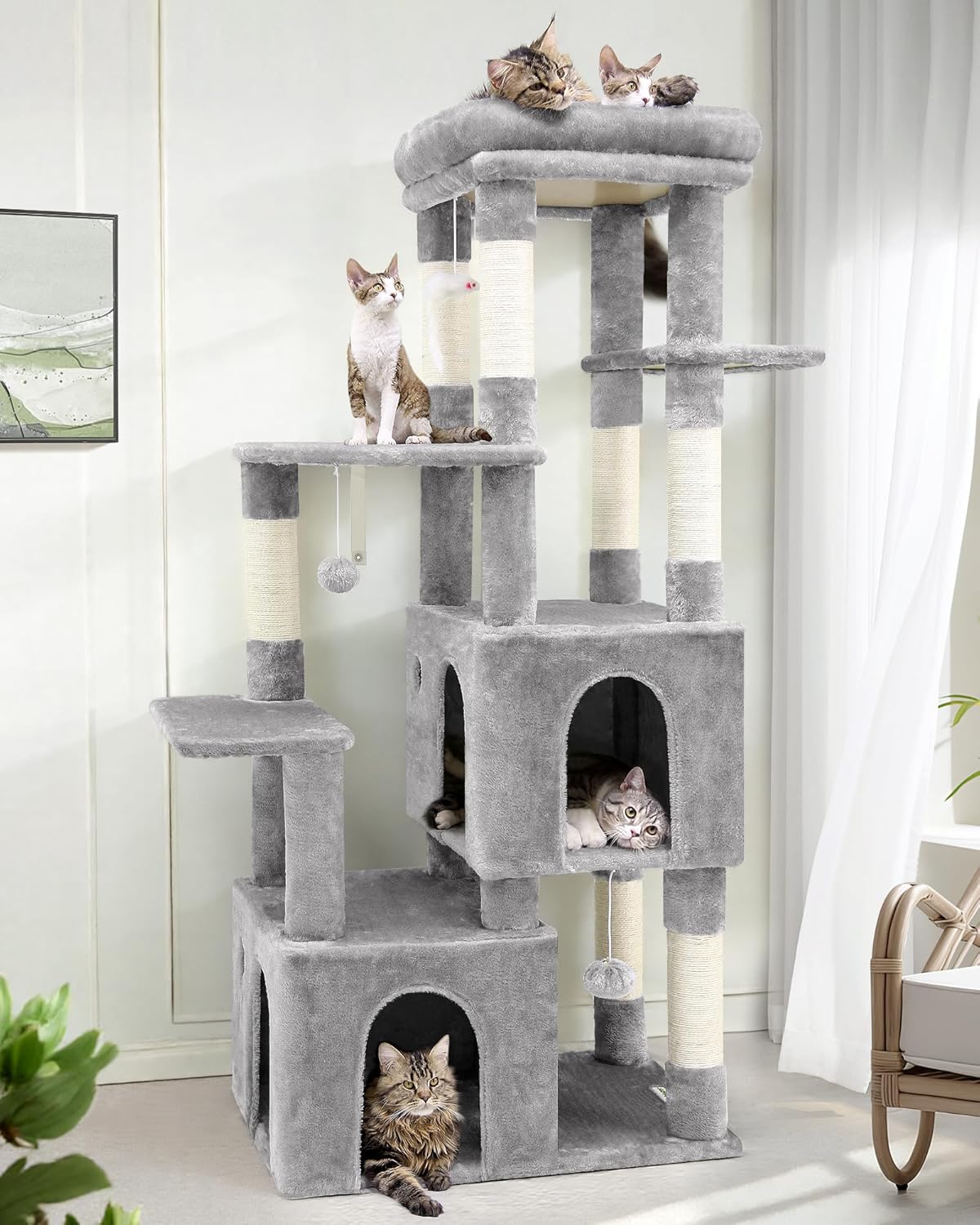 Globlazer Cat Tower for Indoor Cats, Heavy Duty Cat Trees fo deal at Amazon