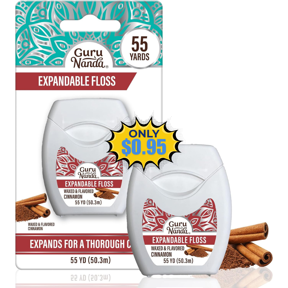 GuruNanda Expandable Waxed Dental Floss