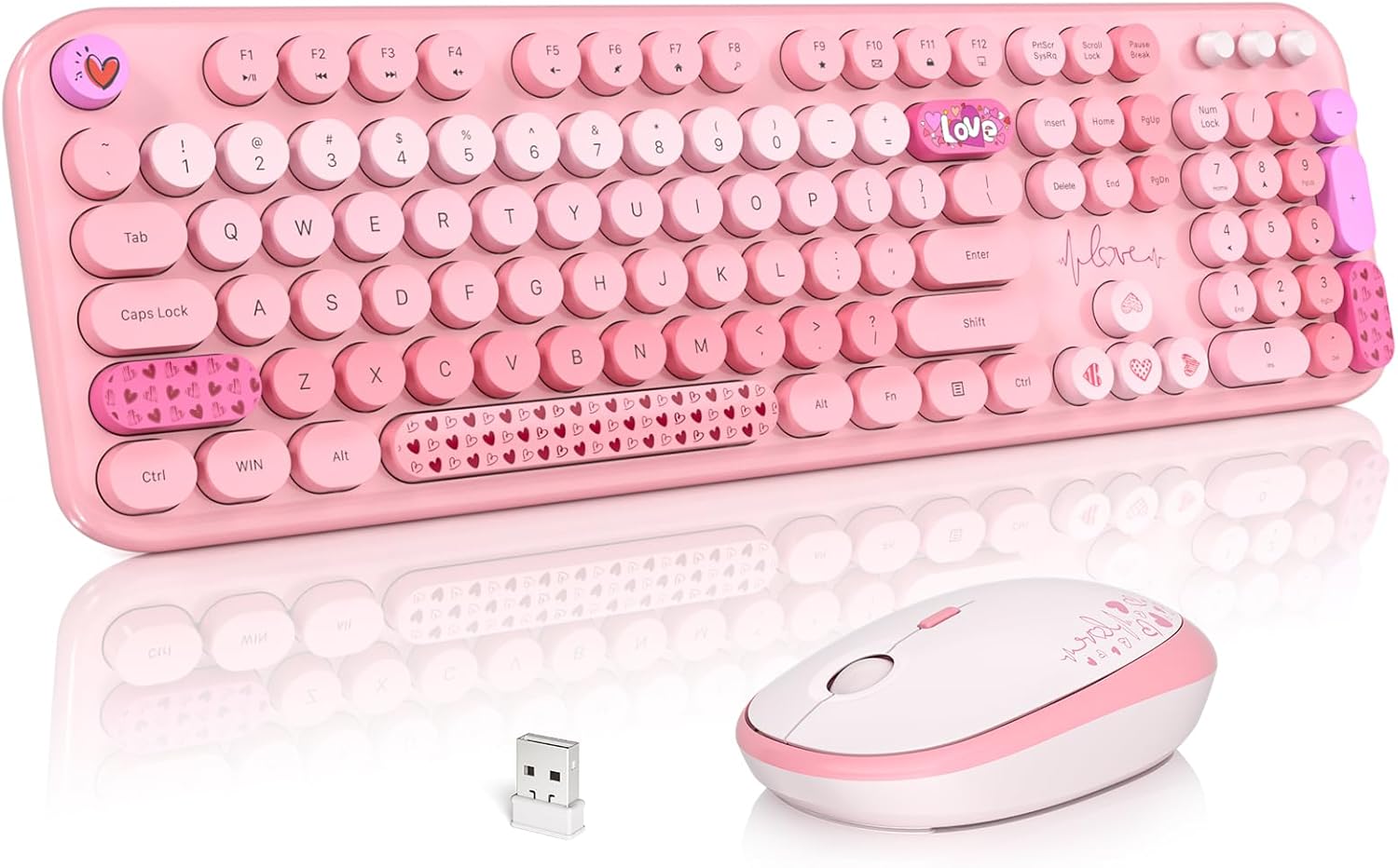MOFII Wireless Keyboard and Mouse Combo, Cute Keyboard Full  deal at Amazon