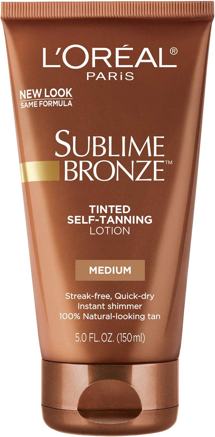 L'Oreal Paris Sublime Bronze Tinted Self Tanning Lotion, Med deal at Amazon