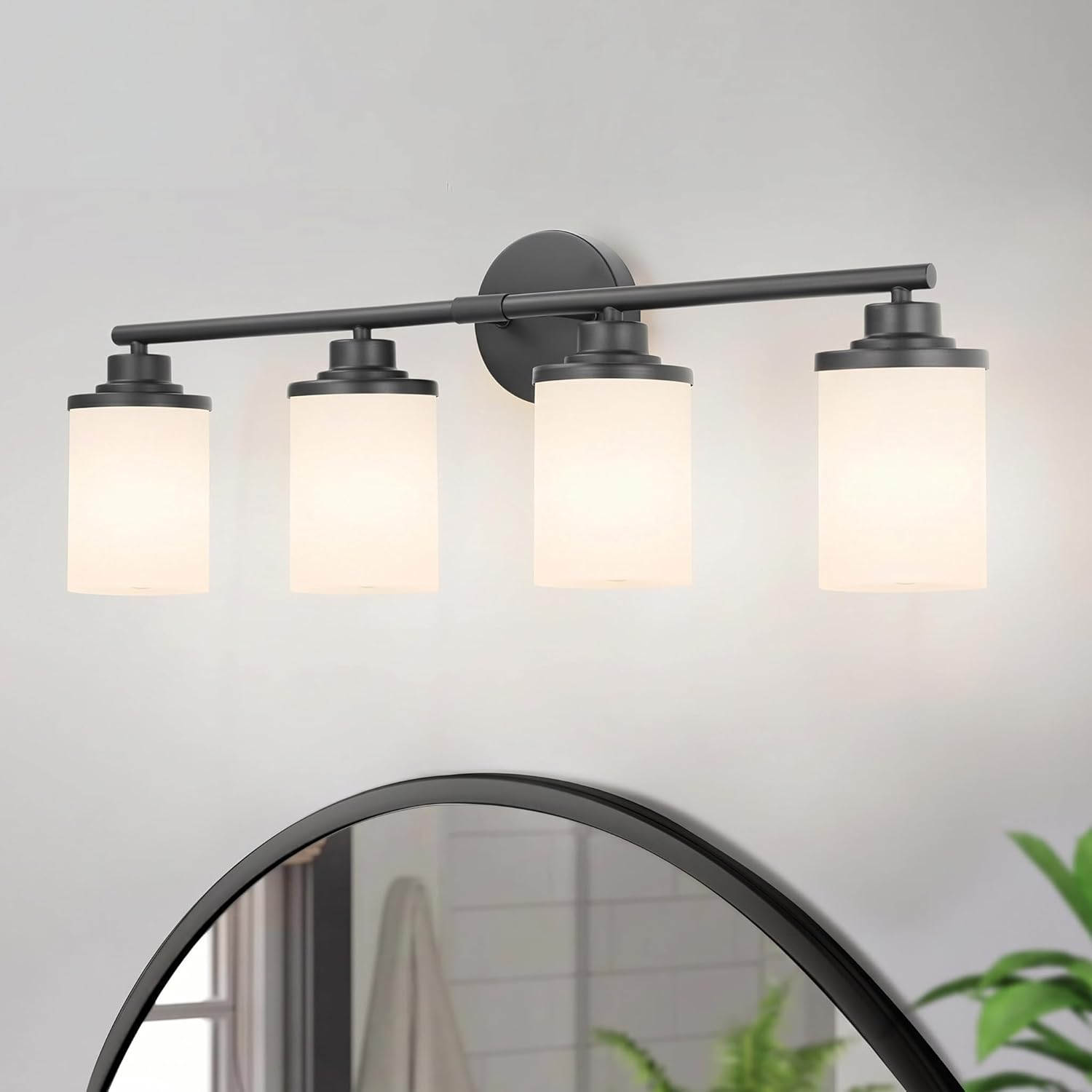 Halialumi Bathroom Light Fixtures,Matte Black Bathroom Light deal at Amazon