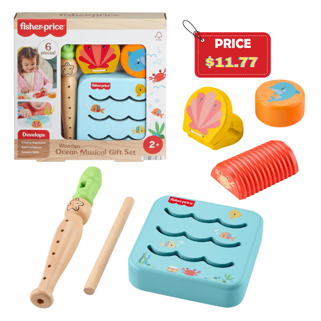 Wooden Toddler Toys Ocean Musical Instruments Set