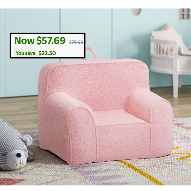 Toddlers Foam Chair with Washable Cover for only $57.69 at Walmart