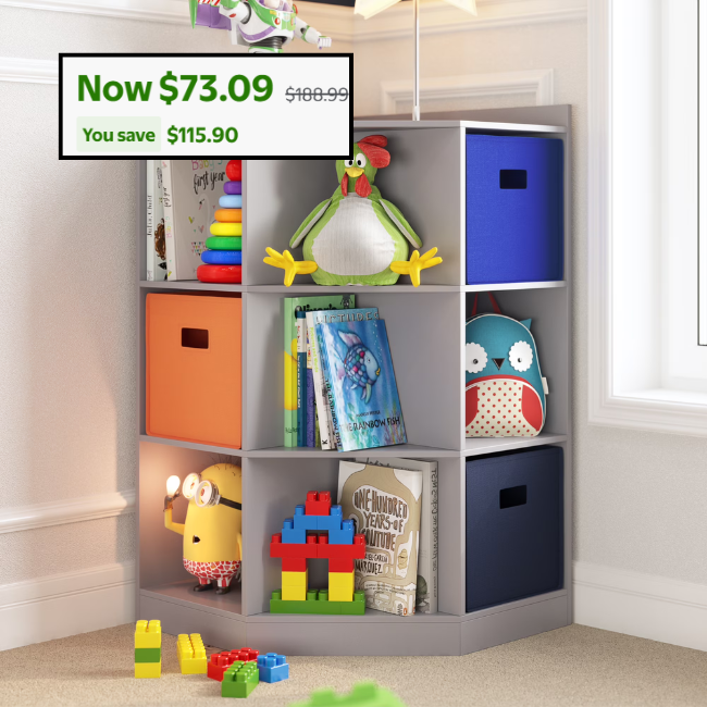 Corner Playroom Cabinet for only $73.09 at Walmart