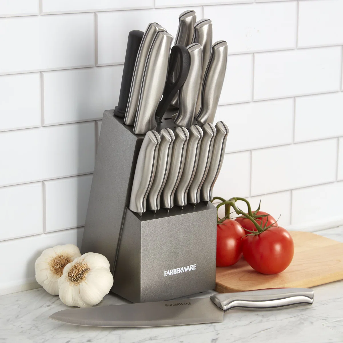 15-Piece High Carbon Stainless Steel Knife Block Set for only $49.99 at Wayfair