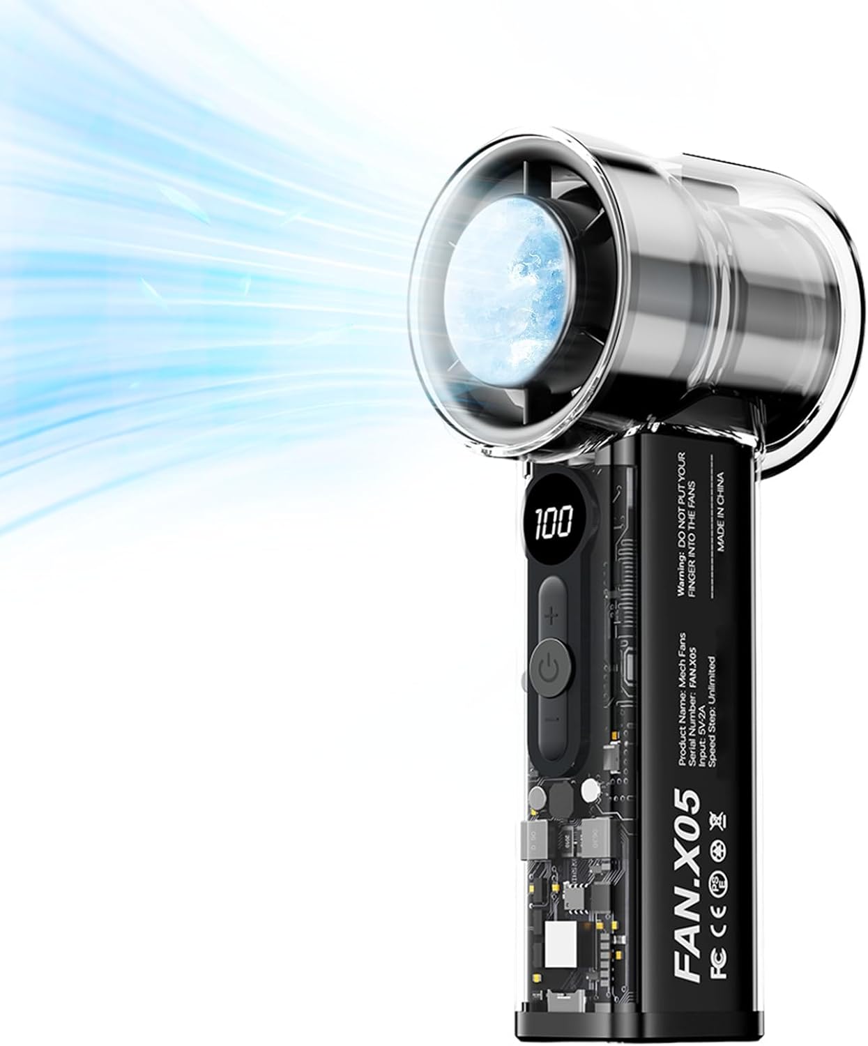 DONGULI 8000mAh Portable Handheld Turbo Fan, Speed(1-100) Adjusta