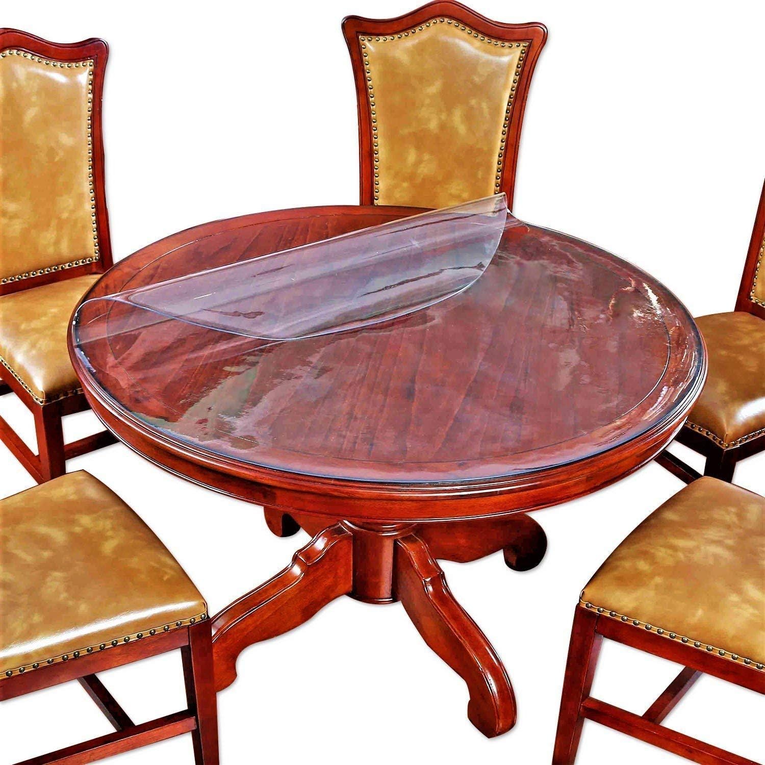 42 Inch Diameter Round Furniture Clear Plastic Cover Tablecloth P