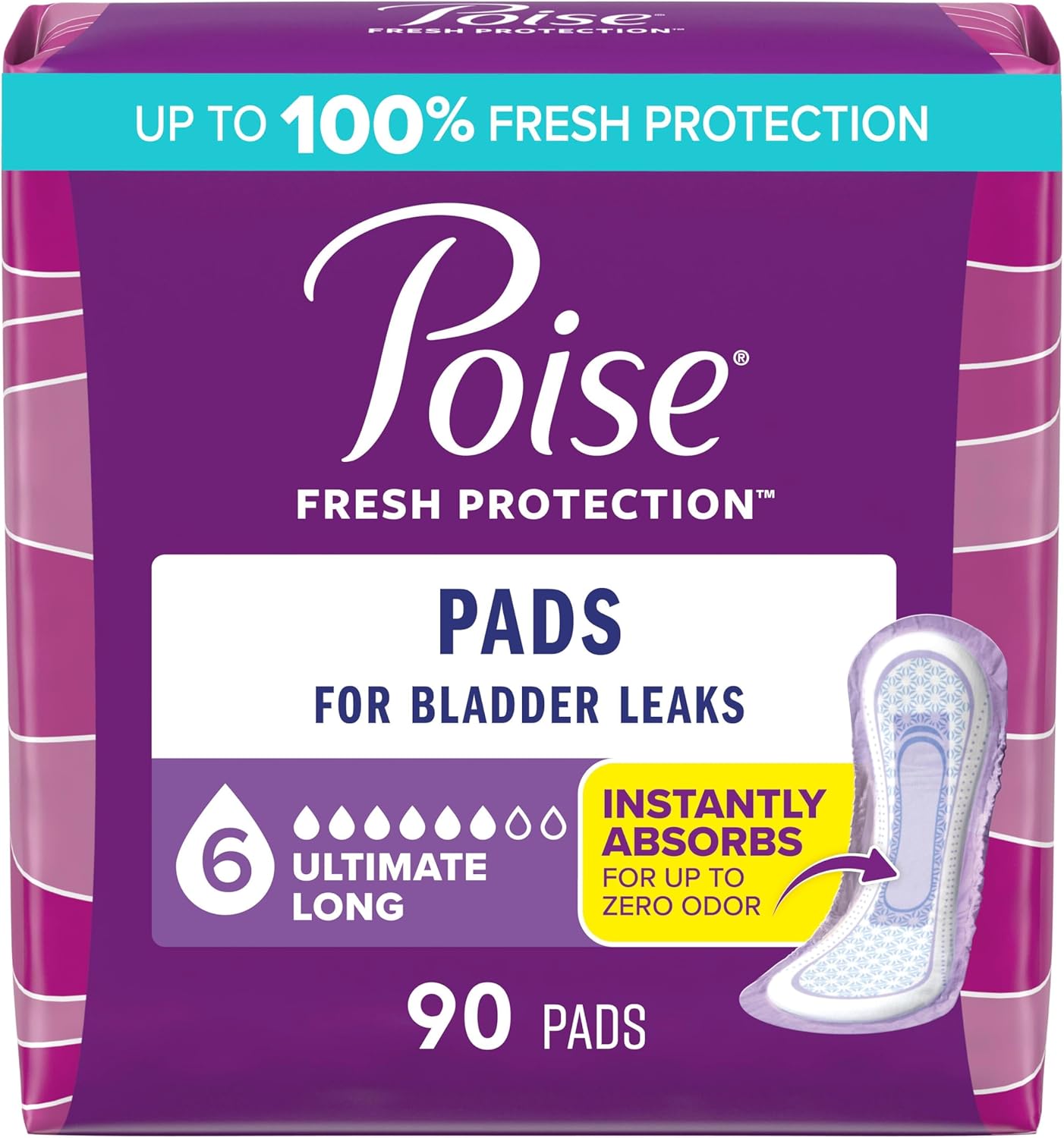Poise Incontinence & Postpartum Pads for Bladder Leaks, 6 Dr deal at Amazon