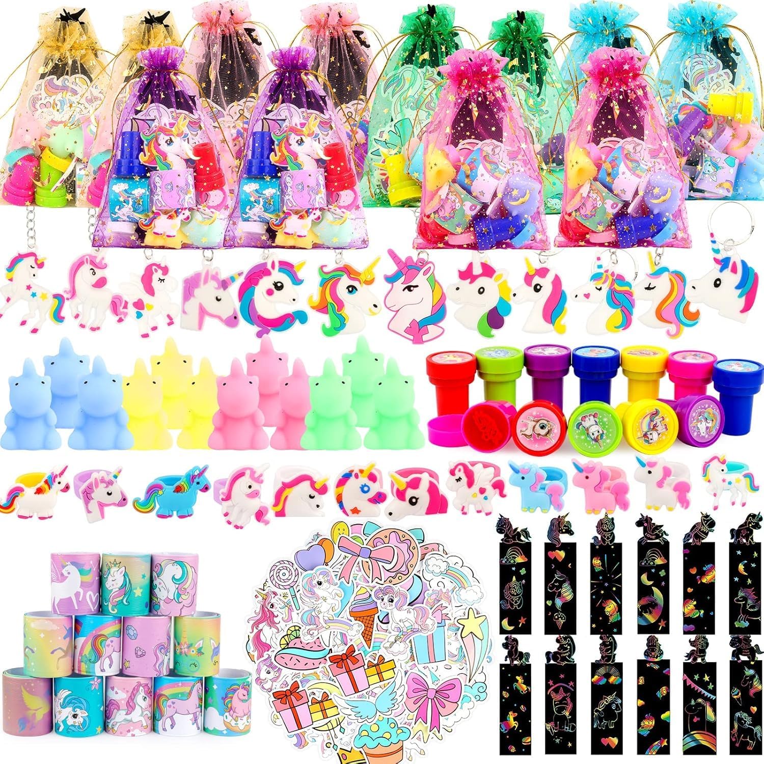 ANPHILE Unicorn Party Favors, 134 Pcs Unicorn Birthday Party deal at Amazon