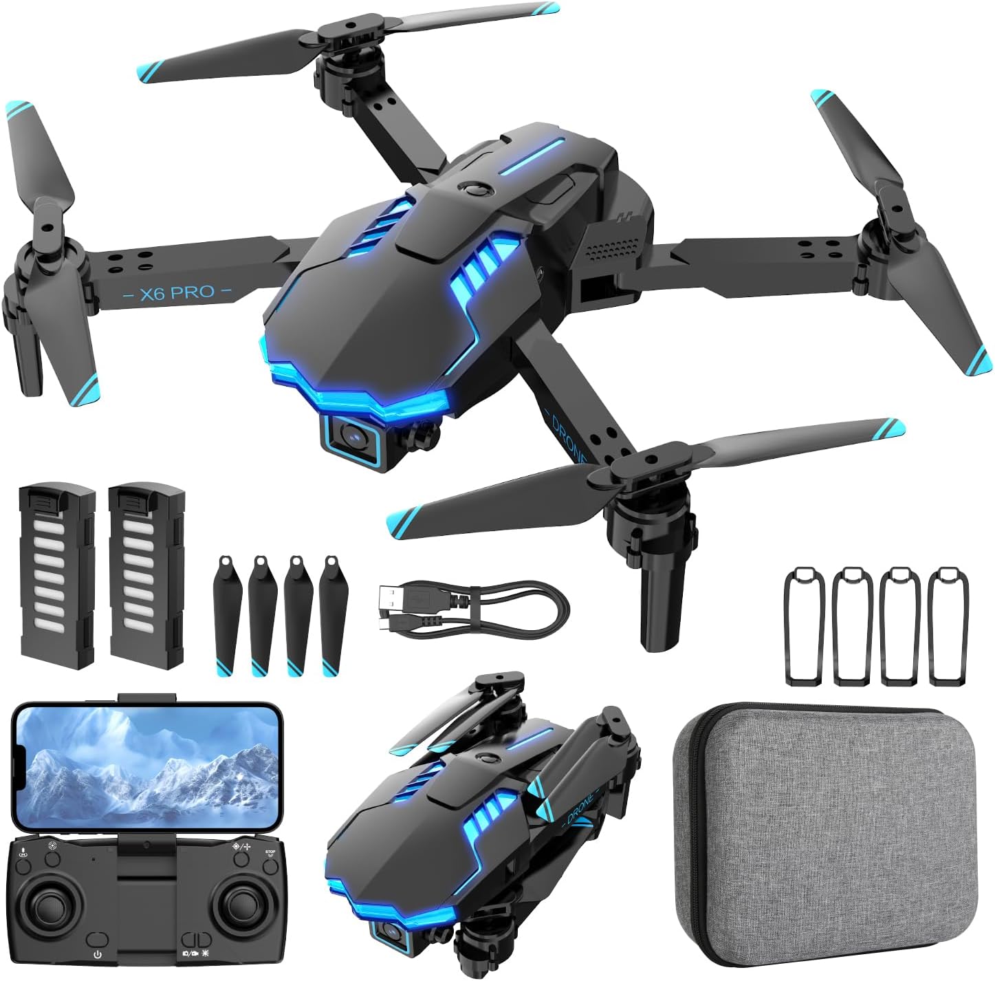 Drone with Camera 1080P with Brushless Motor Drone for Beginner,