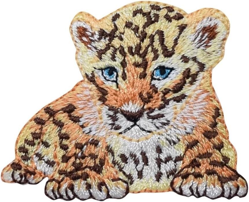 Baby Leopard - Cub - Laying Down - Safari Animals - Embroide deal at Amazon