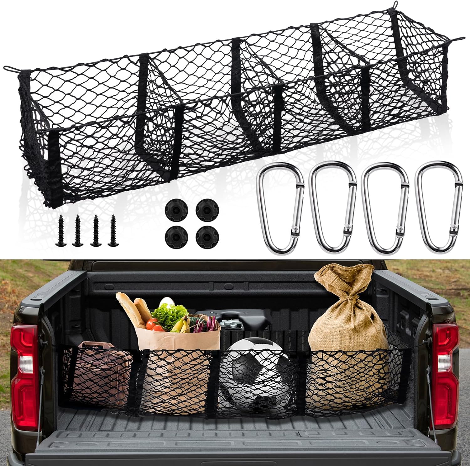 Cargo Net for Pickup Truck Bed 59 ×11.8 inch Adjustable Elas deal at Amazon
