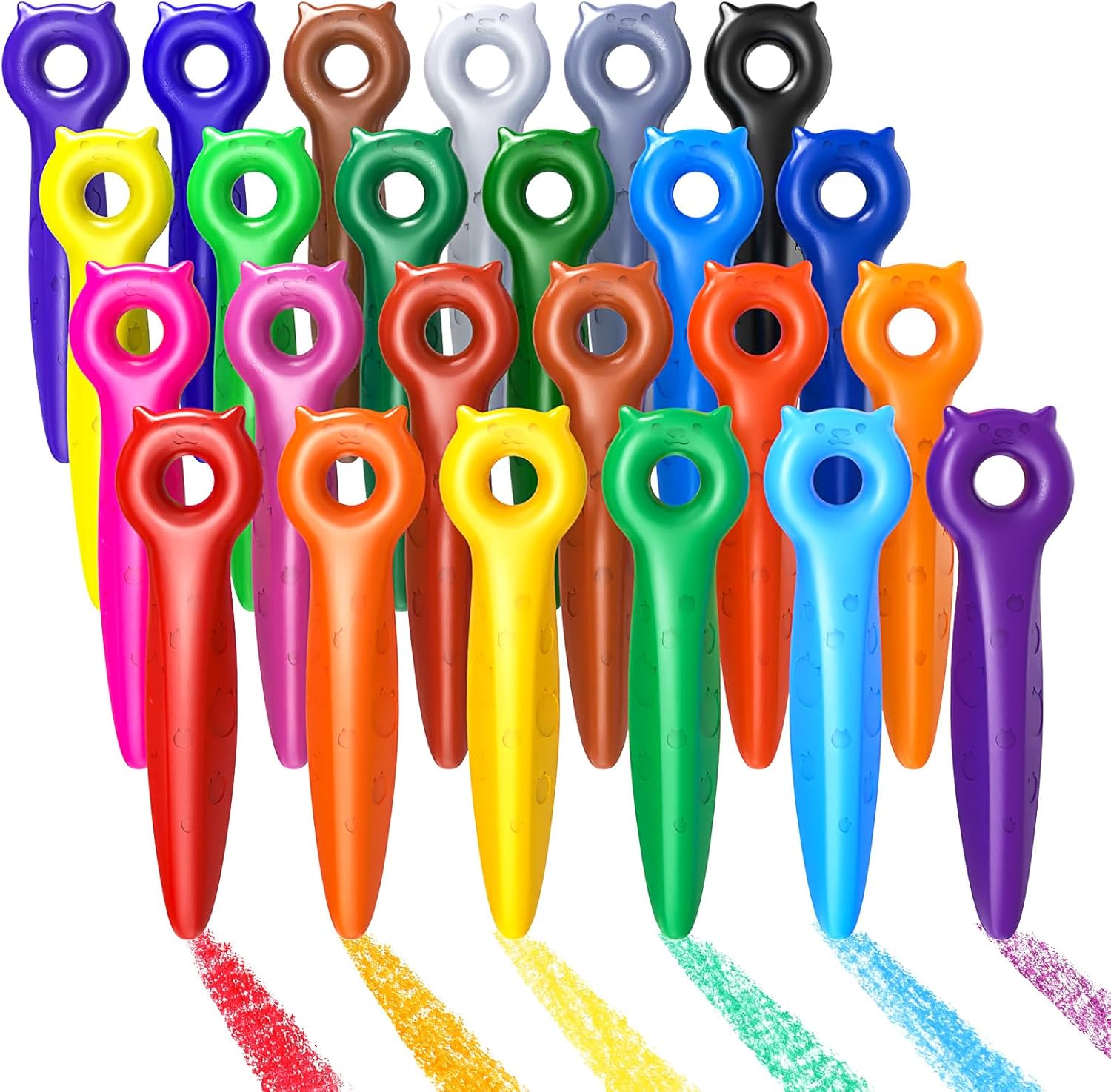 KERIFI Triangle Jumbo Crayons for Toddlers, Mess Free Washab deal at Amazon