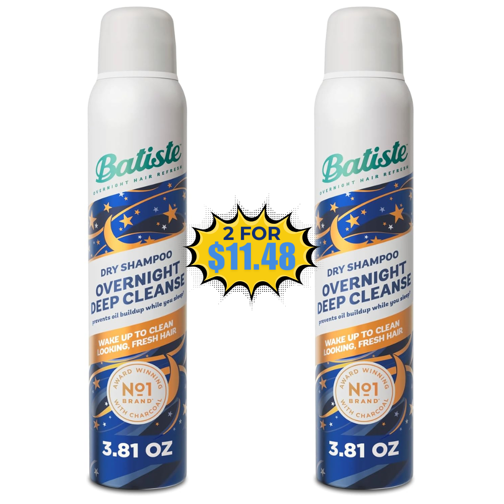 Batiste Overnight Deep Cleanse Dry Shampoo