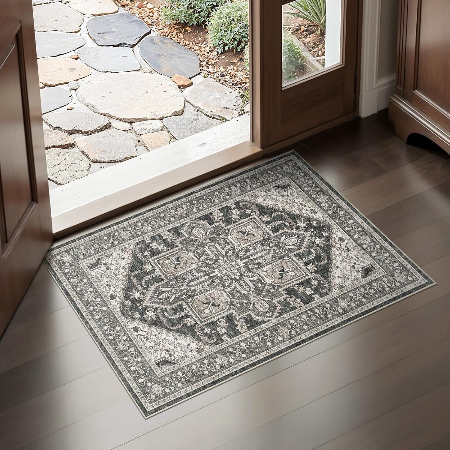 WITSHOCK Indoor Door Rug, Entrance Mat 2×3 Machine Washable Non S