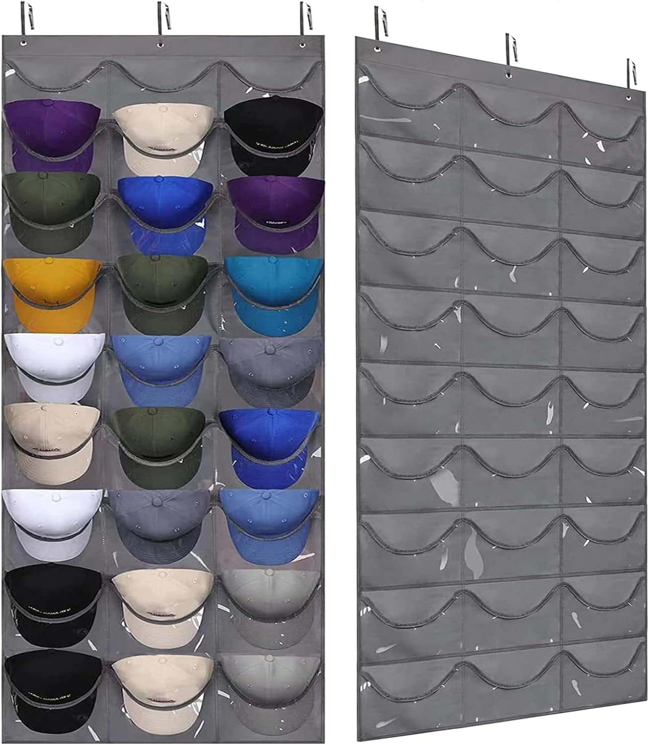 Mosghuiy Hat Rack for Baseball Caps: Hat Organizer Storage with 2