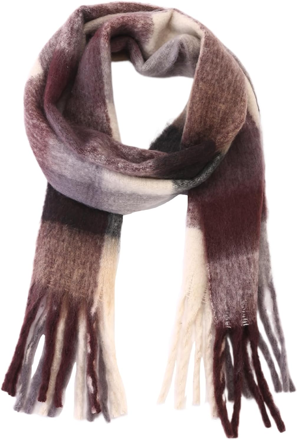 GXIHOUSLGC Fashion Tassel Rainbow Sscarf For Women – Colorful Sca