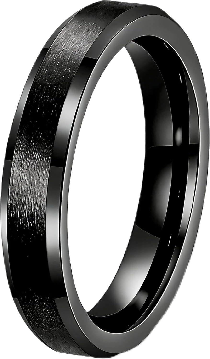 HXNIBATSAR 4mm/6mm/8mm Mens Wedding Tungsten Ring Plated Matte Fi