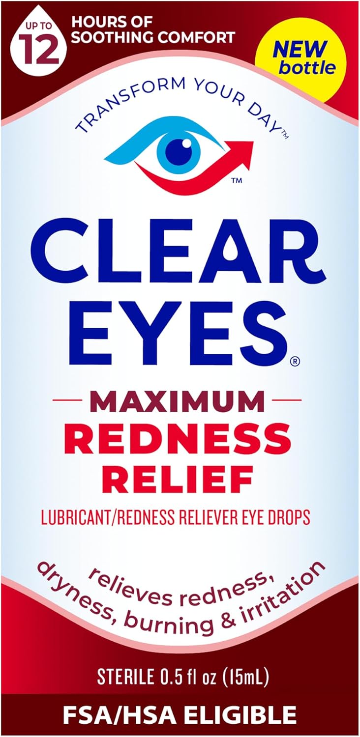 Clear Eyes | Maximum Redness Relief Eye Drops | 0.5 FL OZ deal at Amazon