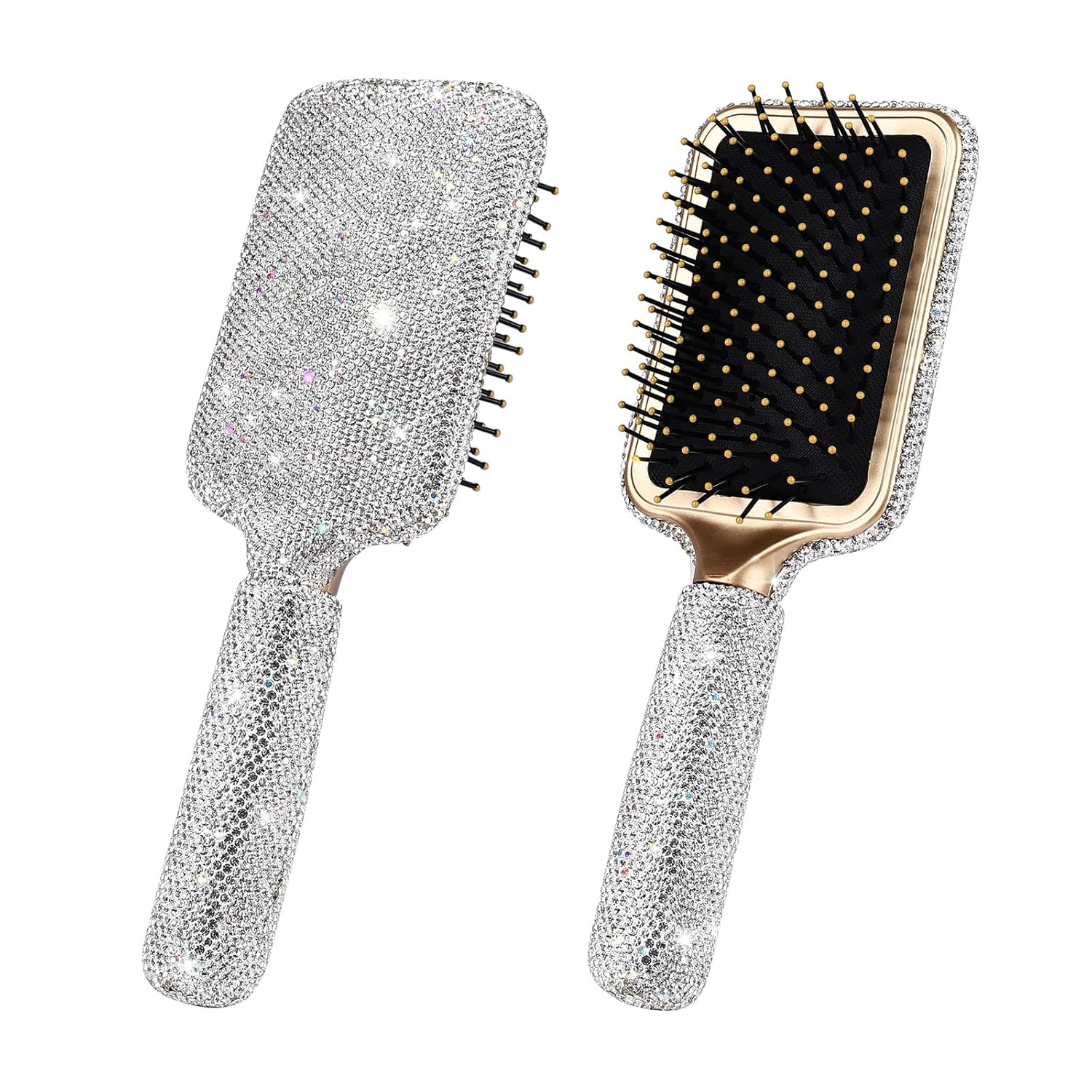 Curly Hair Brush, Luxury Rhinestone Detangling Brush, Bling Paddl