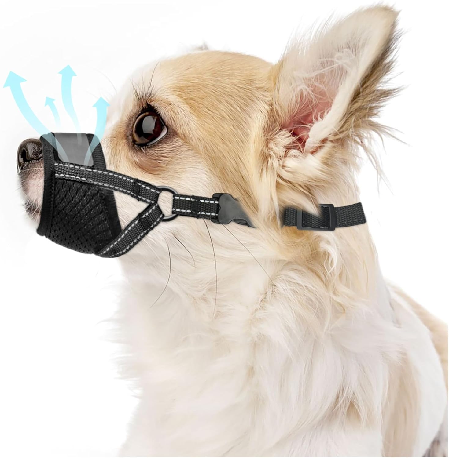 Dog Muzzle for Small Dogs – Soft Nylon Breathable Muzzle for Smal