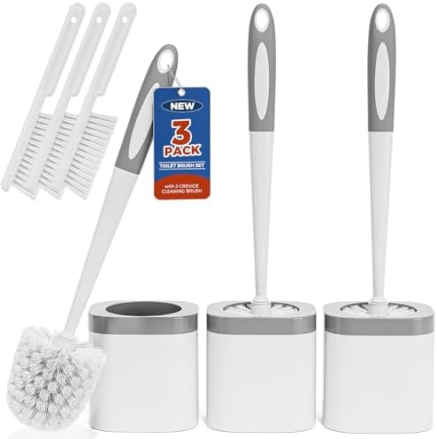 HAMITOR Toilet Bowl Brush Set is just $5.98 at Amazon