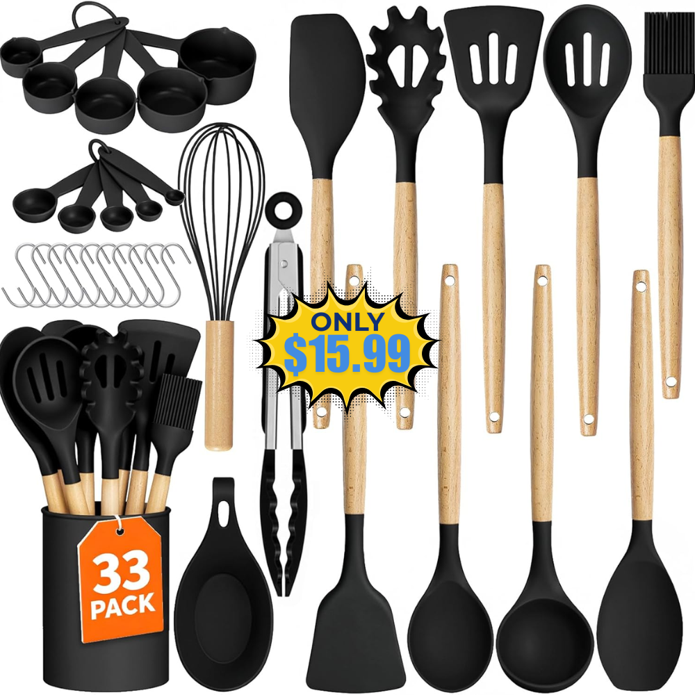 WISELIFE Kitchen Utensils Set Deal: Save 47% at DealsFinders.com