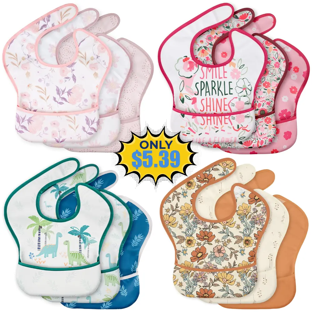 3-Pack Waterproof Baby Bibs Deal: Use Promo Code IMPOVK56