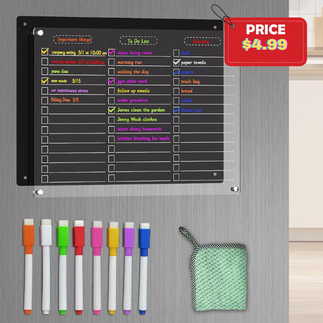 Acrylic Magnetic Dry Erase Board Sale: Save 50% at DealsFinders.com