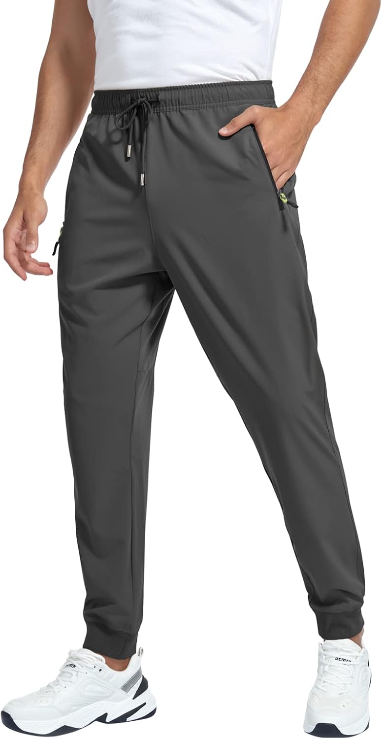 GAXIDES Mens Joggers Pants Hiking Sweat Pants for Men Lightweight