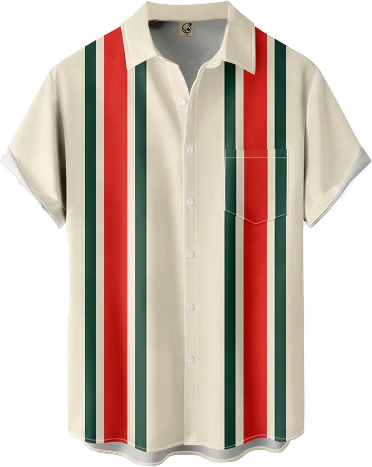 Hardaddy Men’s Vintage Christmas Bowling Shirts Short Sleeve Butt