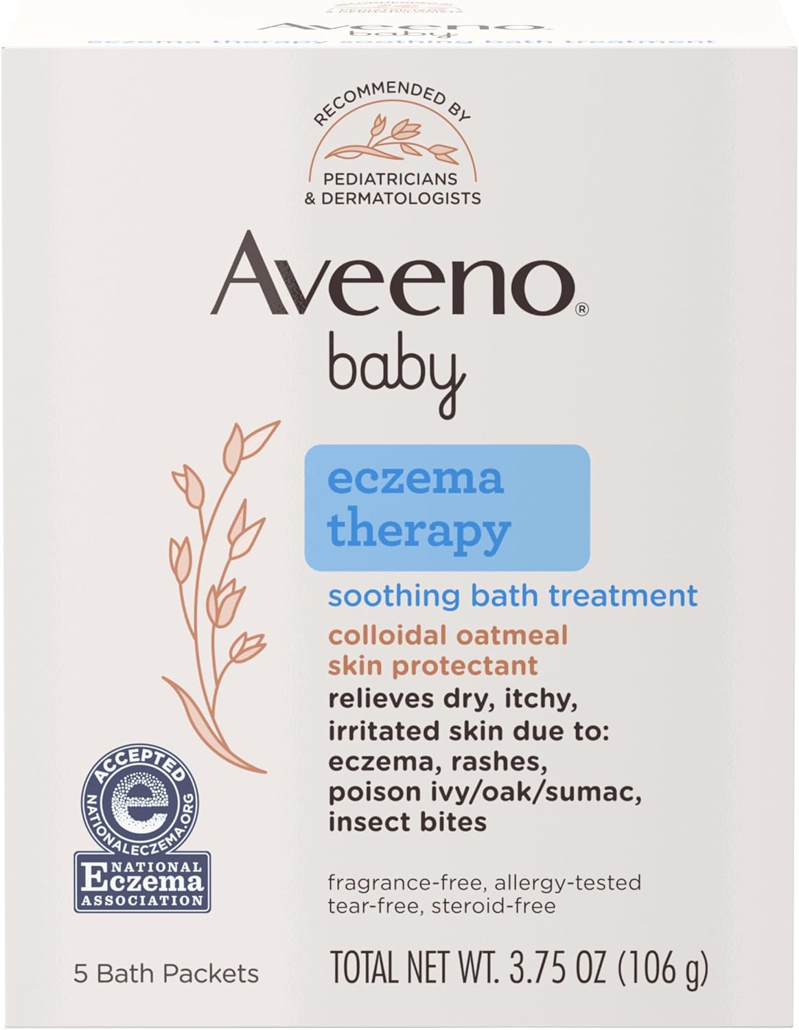 As Low as $4.xx Aveeno Baby Eczema Therapy Soothing Bath Treatmen
