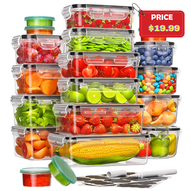 40 Piece Food Storage Containers Deal: Save 26%