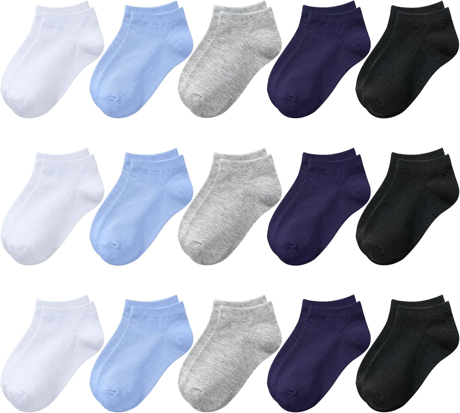 BOOPH Kids Socks for Boys Girls Low Cut Athletic Ankle Socks 6-8