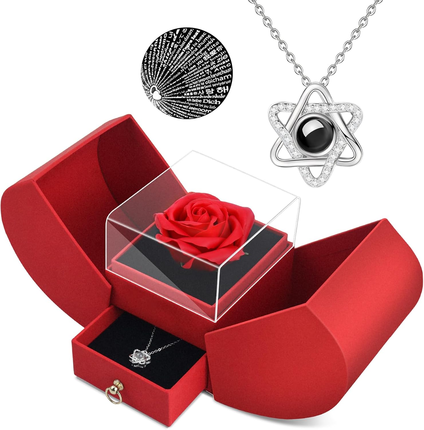 Preserved Real Rose Necklace Deal: Save 33%