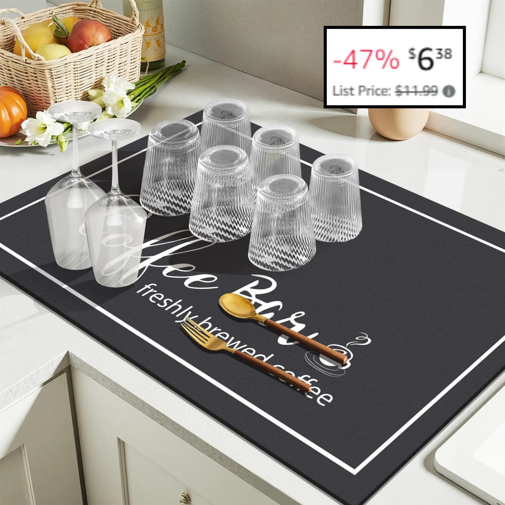 Kitchen Counter Mat Deal: Save 47% at DealsFinders.com